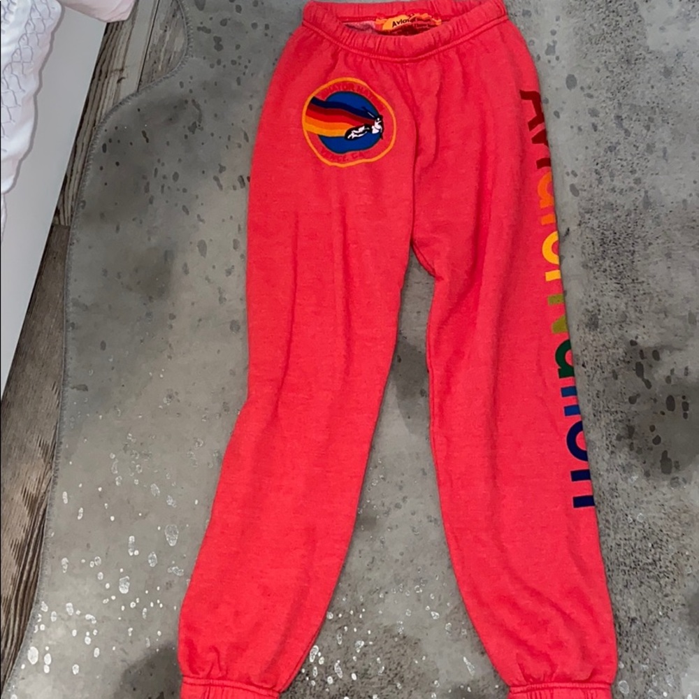 Red Aviator Nation sweatpants